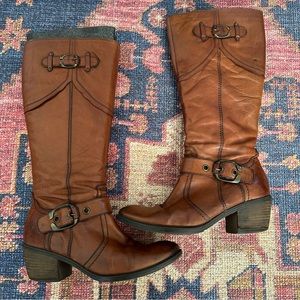 Clark Brown Leather Riding Boots